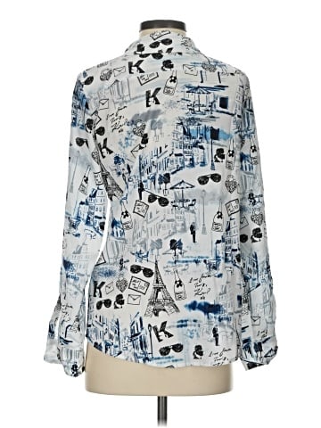 Karl Lagerfeld Paris Long Sleeve Blouse (view 2)