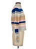 Central Park West Stripes Tan Turtleneck Sweater Size S - photo 4