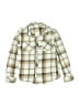 Weatherproof 100% Cotton Plaid Tan Long Sleeve Button-Down Shirt Size 8 - photo 1