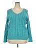 St. John's Bay 100% Nylon Teal Pullover Sweater Size 2X - photo 1