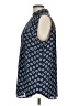Ann Taylor 100% Polyester Blue Sleeveless Blouse Size L - photo 5