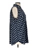 Ann Taylor 100% Polyester Blue Sleeveless Blouse Size L - photo 4