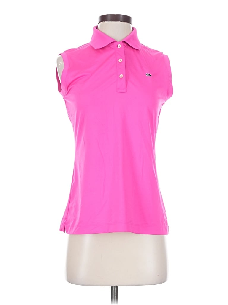 Pre-owned Vineyard Vines Performance Sleeveless Top Pink Halter Neckline Tops