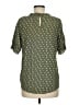 Fun2Fun 100% Polyester Polka Dots Green Short Sleeve Blouse Size M - photo 2