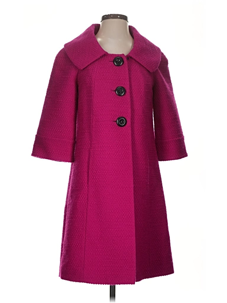Pre-owned Classiques Entier Wool Coat In Purple