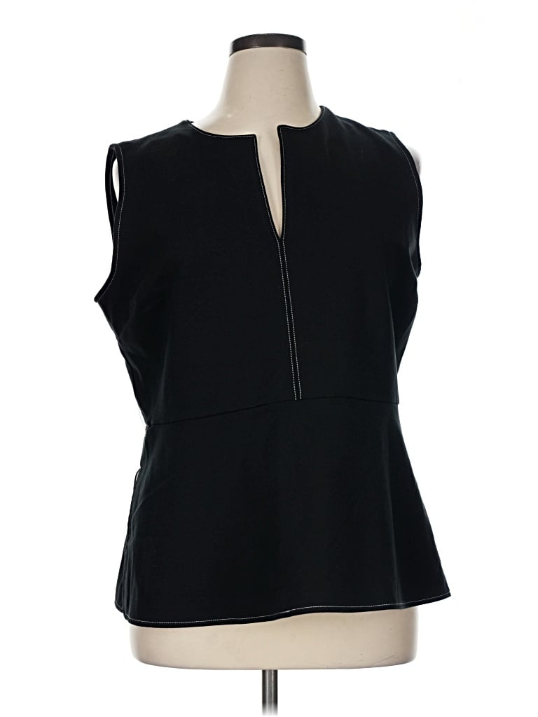 Pre-owned Spanx Sleeveless Blouse In Black