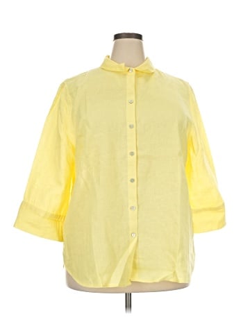 Chico's 3/4 Sleeve Button-Down Shirt (view 1)