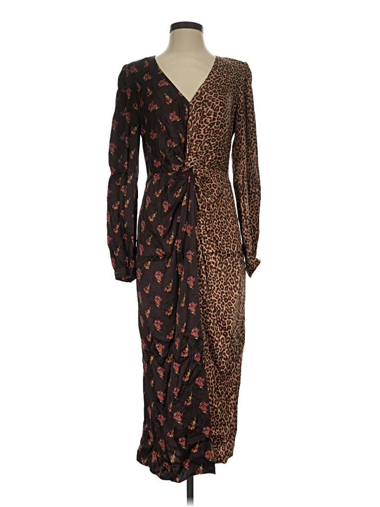 Pre-owned Something Navy Casual Dress In Brown