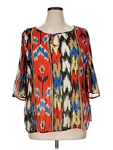 One World 3/4 Sleeve Blouse (view 1)
