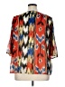 One World 100% Polyester Orange 3/4 Sleeve Blouse Size XL - photo 2