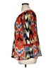 One World 100% Polyester Orange 3/4 Sleeve Blouse Size XL - photo 5