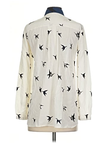 Tibi Long Sleeve Silk Top (view 2)