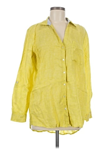 Sigrid Olsen 3/4 Sleeve Button-Down Shirt (view 1)