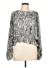 Hyfve 100% Polyester Silver Long Sleeve Blouse Size L - photo 1