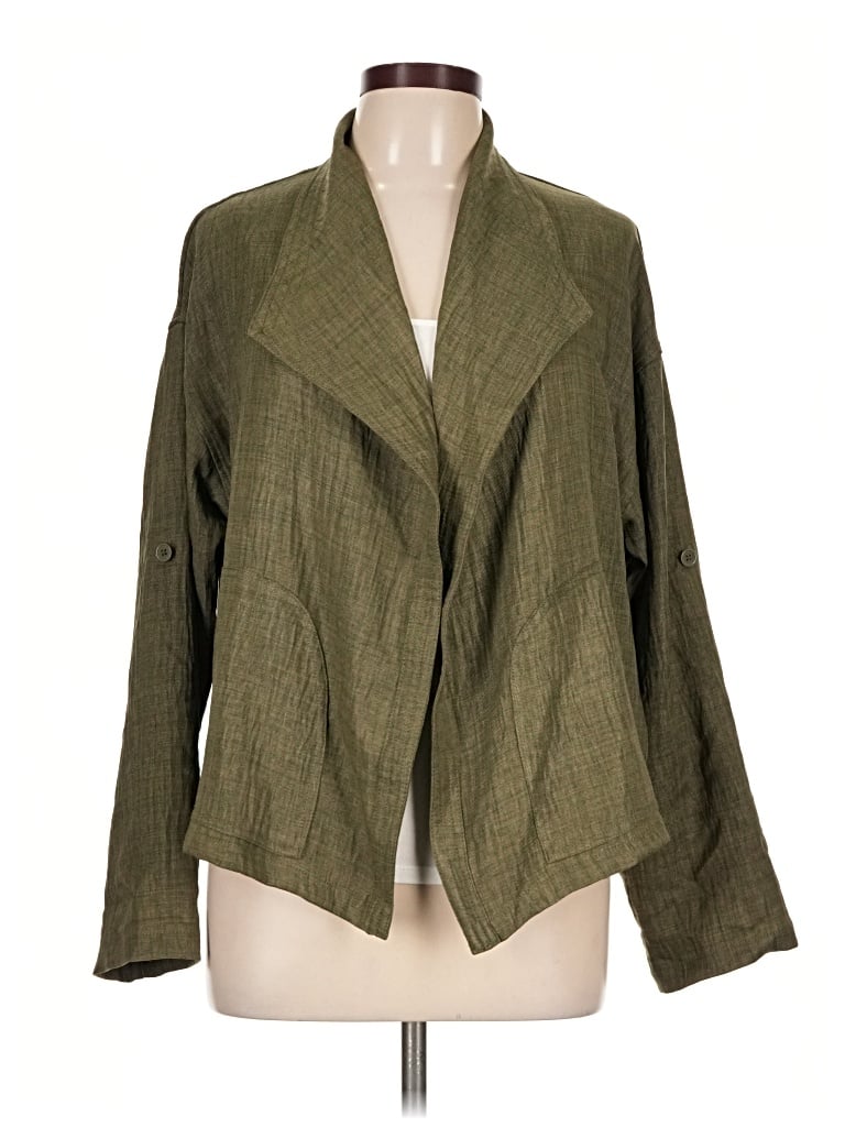 Pre-owned Max Studio Cardigan Sweater In Green