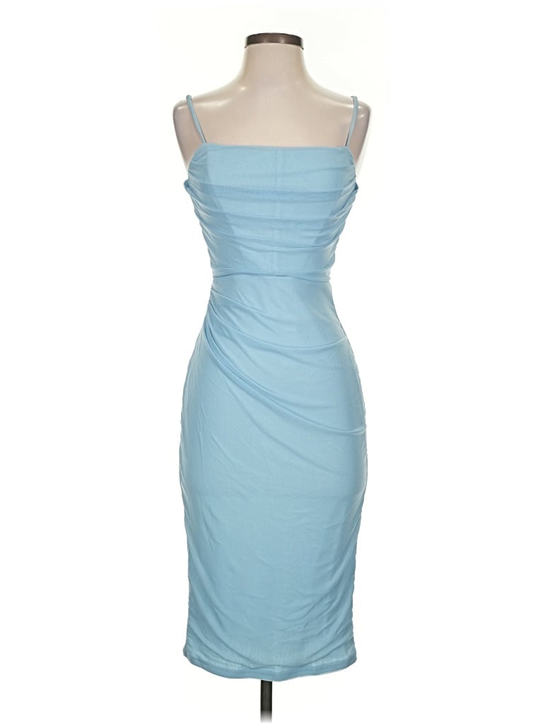 Luxe Cocktail Dress In Blue