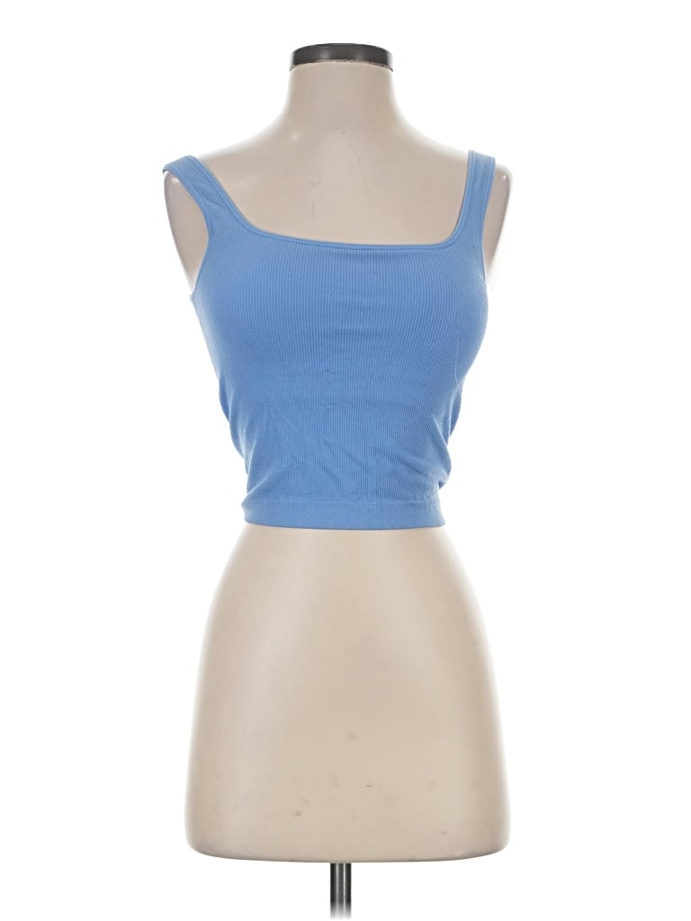 Pre-owned Wallflower Tank Top Blue Strapless Neckline Tops