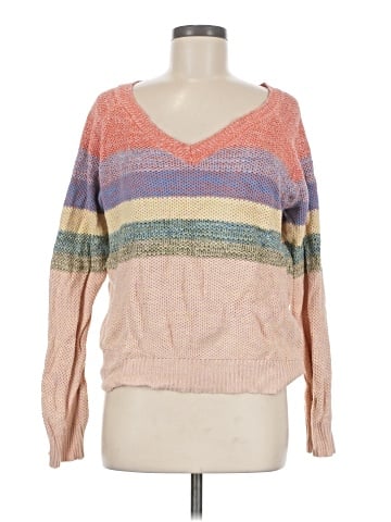 Hem & Thread Pullover Sweater (view 1)