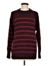 Ann Taylor LOFT Stripes Burgundy Pullover Sweater Size M - photo 1