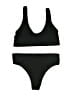 Unbranded Solid Black Two Piece Swimsuit Size S - photo 2