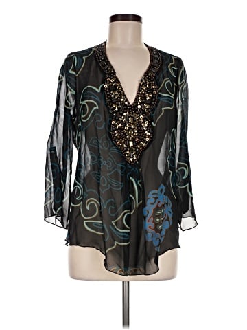 Hale Bob 3/4 Sleeve Silk Top (view 1)