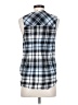 Splendid Blue Sleeveless Blouse Size S - photo 2