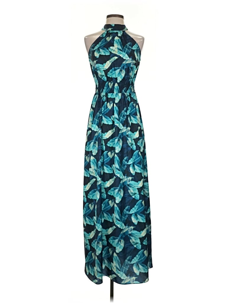 Pre-owned H By Halston Casual Dress In Teal