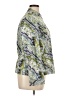 Chico's 100% Cotton Print Green Jacket Size XL (3) - photo 4