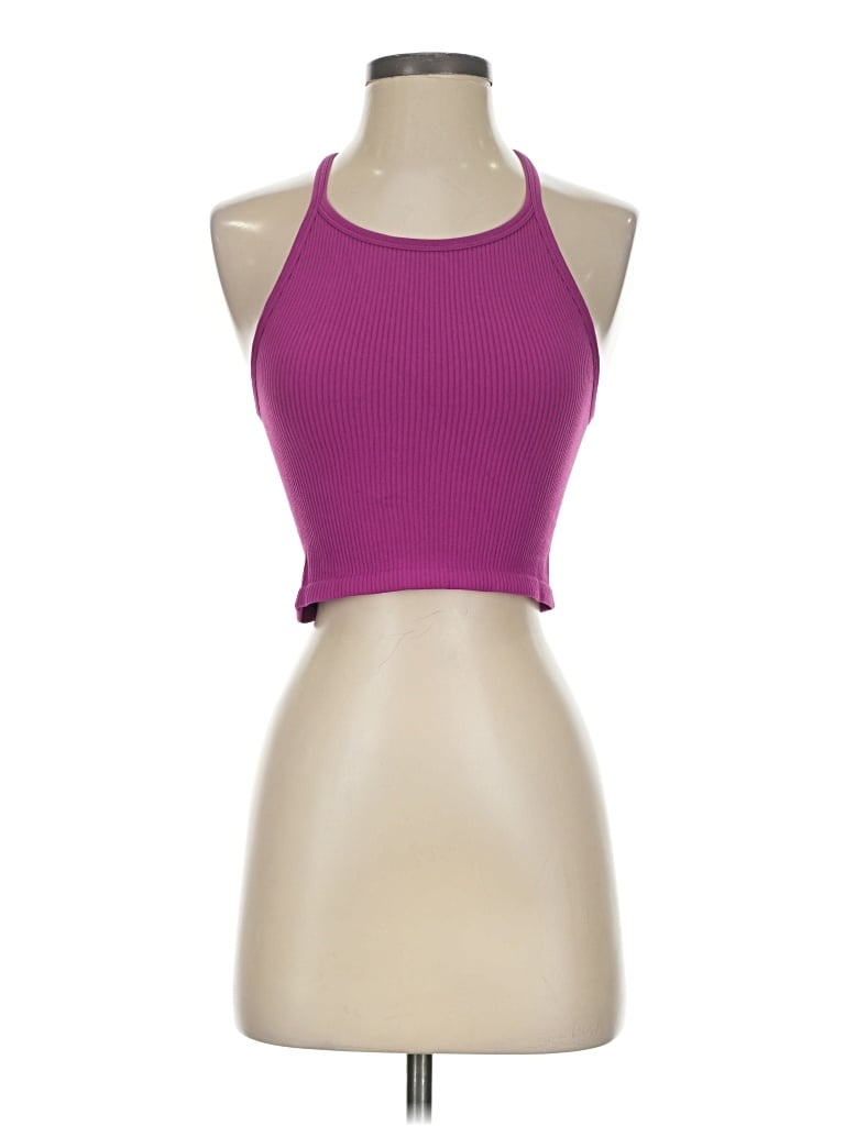 Pre-owned By Together Tank Top Purple Halter Neckline Tops