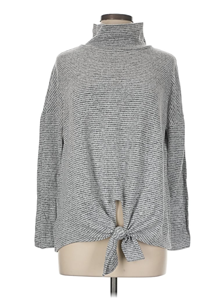 Pre-owned Lou & Grey For Loft Turtleneck Sweater In Gray