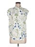 Maison d' Amelie 100% Polyester Floral Ivory Short Sleeve Blouse Size M - photo 1