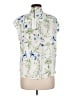 Maison d' Amelie 100% Polyester Floral Ivory Short Sleeve Blouse Size M - photo 2