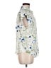Maison d' Amelie 100% Polyester Floral Ivory Short Sleeve Blouse Size M - photo 4