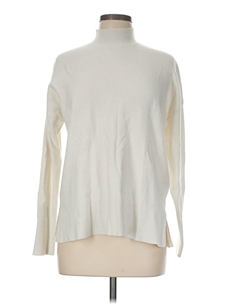 Pre-owned Joan Vass Turtleneck Sweater In Ivory