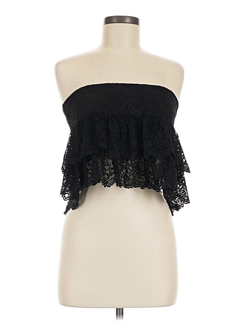 Pre-owned Edikted Tube Top Black Strapless Neckline Tops