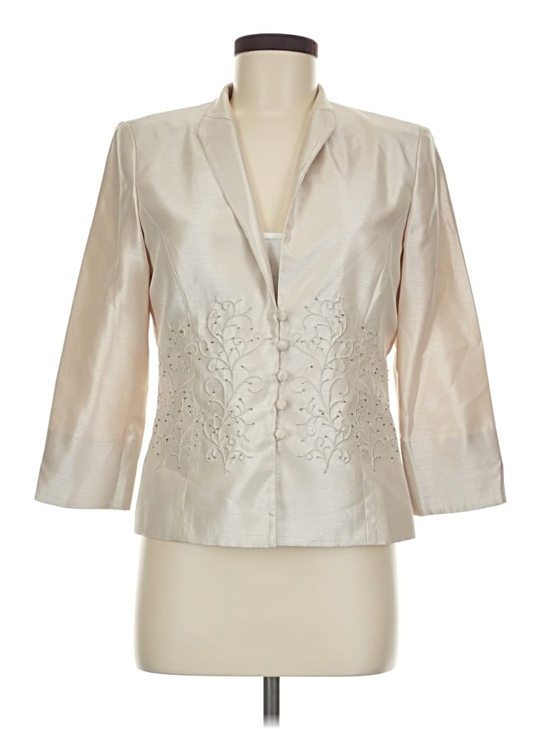 Pre-owned Jessica Howard Blazer Jacket In Ivory