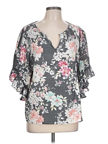 LC Lauren Conrad 3/4 Sleeve Blouse (view 1)