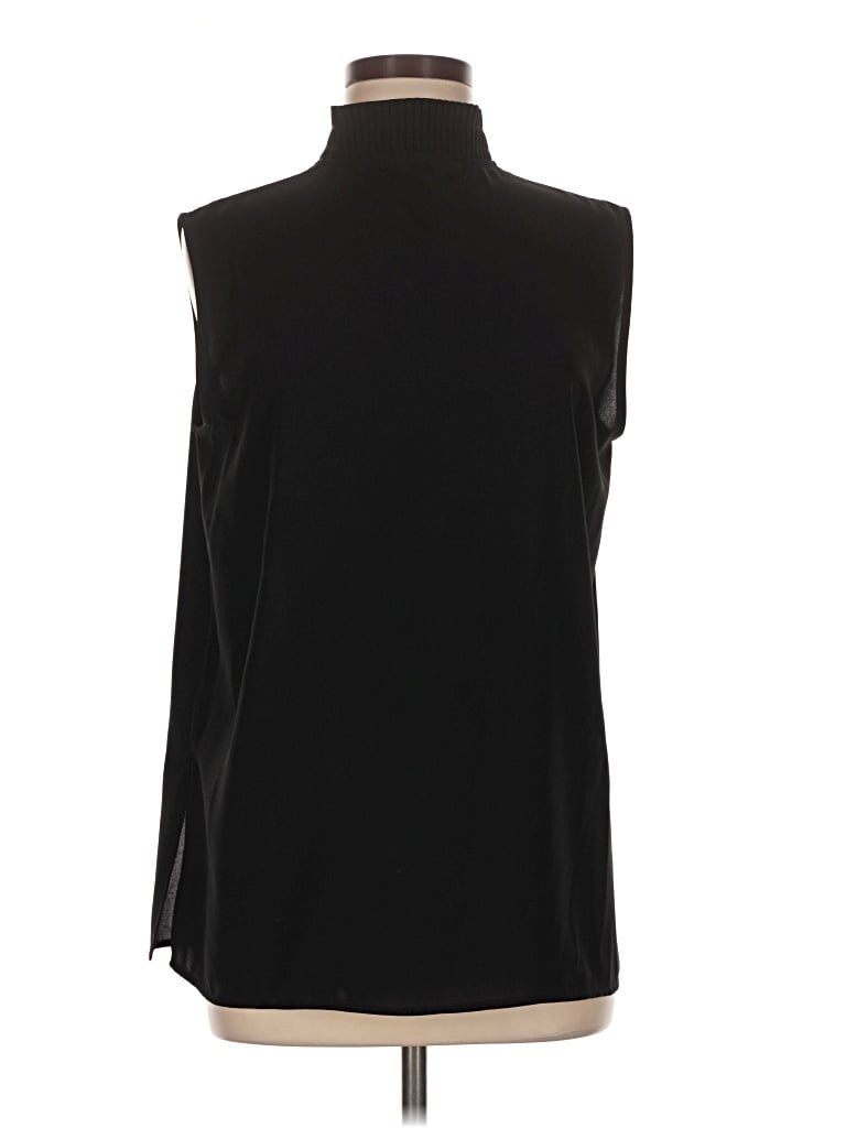 Pre-owned Ming Wang Sleeveless Blouse In Black