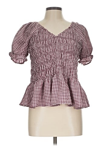 Pale Sky Short Sleeve Blouse (view 1)