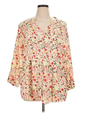 La Cera 3/4 Sleeve Blouse (view 1)