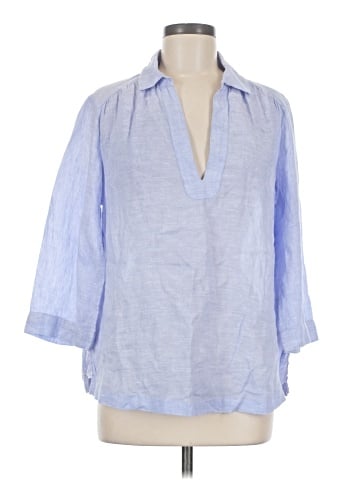 Sigrid Olsen 3/4 Sleeve Button-Down Shirt (view 1)