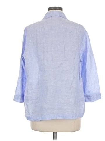 Sigrid Olsen 3/4 Sleeve Button-Down Shirt (view 2)