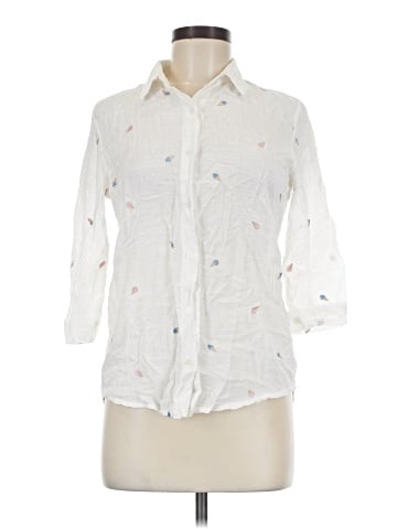 June 3/4 Sleeve Button-Down Shirt (view 1)