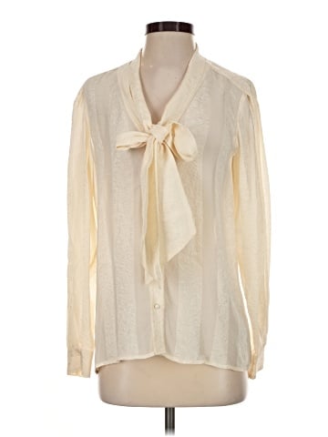 Tory Burch Long Sleeve Silk Top (view 1)