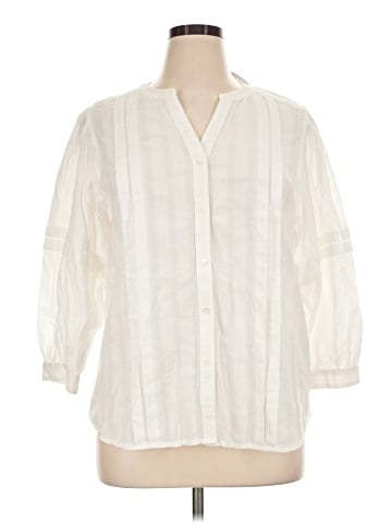 J. McLaughlin 3/4 Sleeve Button-Down Shirt (view 1)