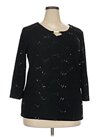JM Collection 3/4 Sleeve Top (view 1)
