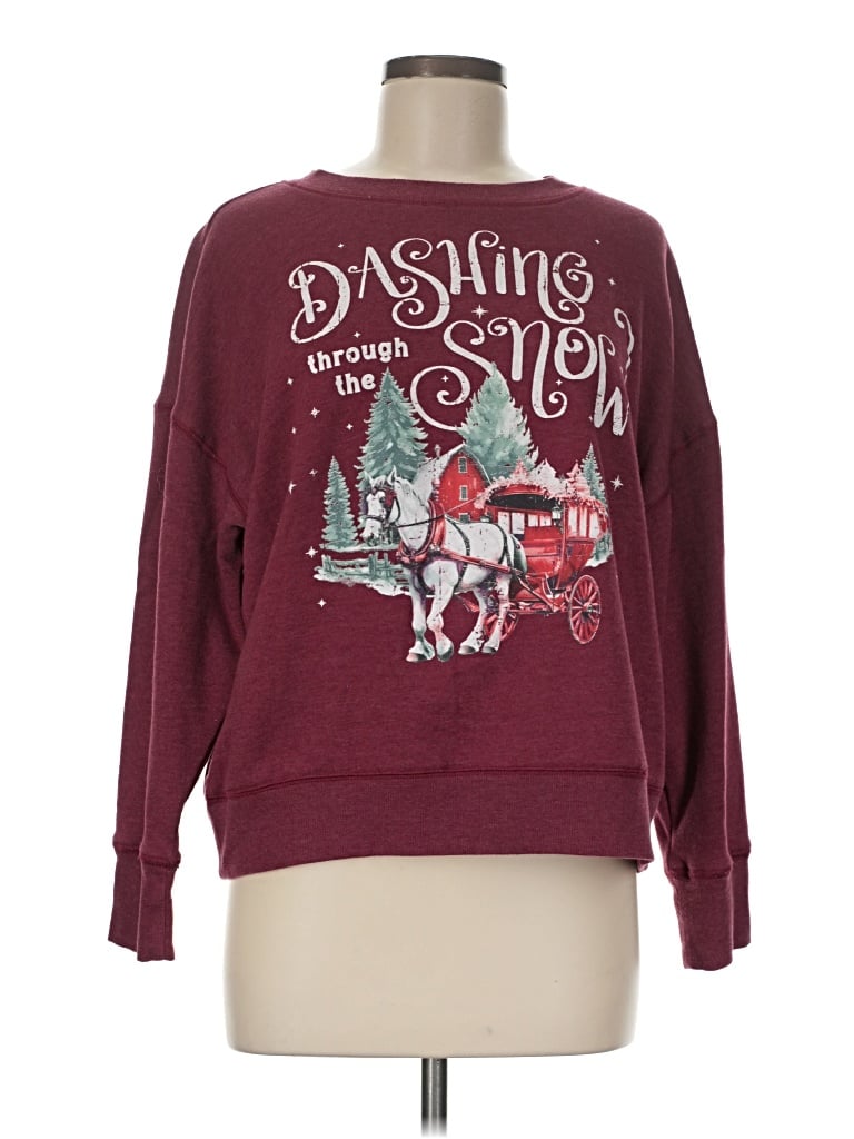 Pre-owned Cato Sweatshirt In Burgundy