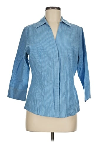 Riders by Lee 3/4 Sleeve Button-Down Shirt (view 1)