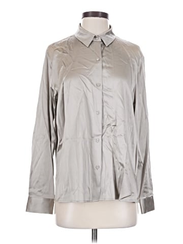 Eileen Fisher Long Sleeve Silk Top (view 1)