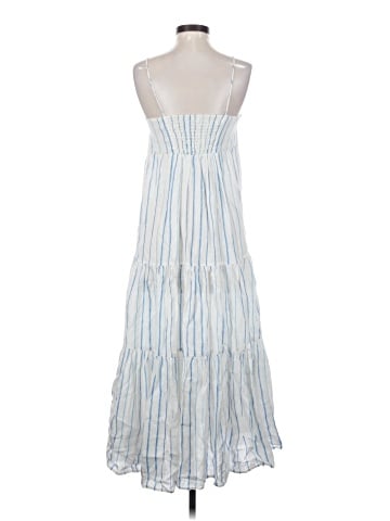 Madewell Cami Tier Midi Dress in Stripe (view 2)